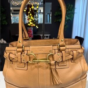 Coach Tan Leather Satchel